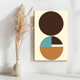 Painting by Numbers Art Minimalism Black Ball with Two Colorful Hemispheres